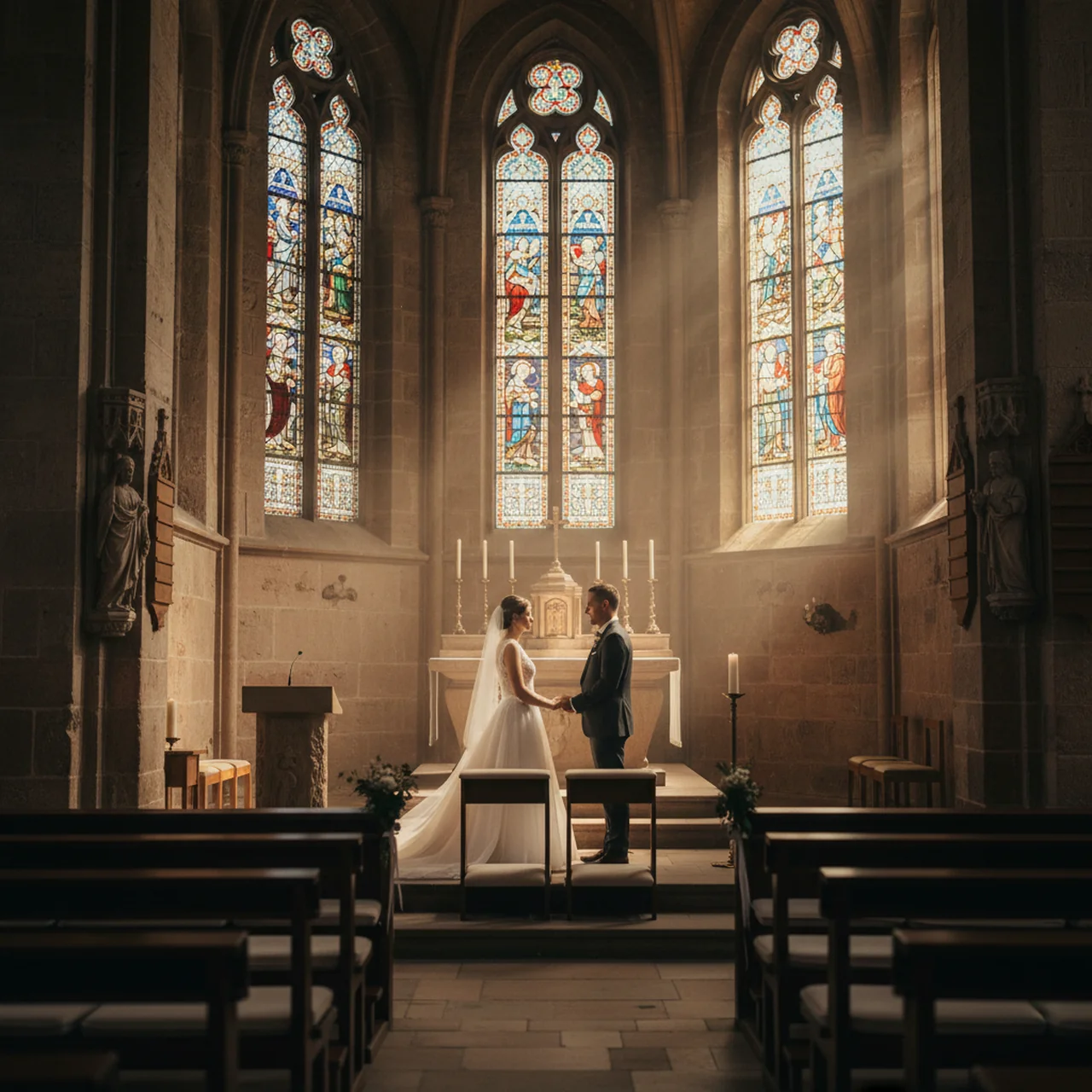 Kirchliche Trauung in Ladenburg, Baden-Württemberg
